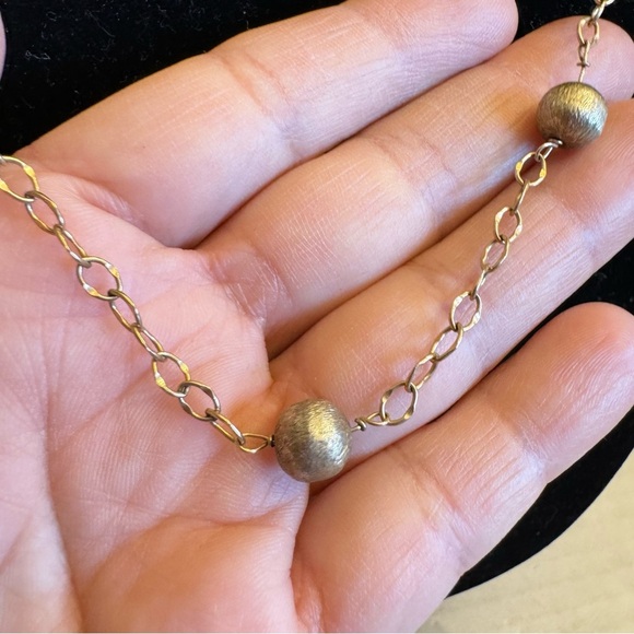 Vintage Gold Beaded Cable Link Chain Chain Necklace 14kt Gold Filled - Picture 3 of 16